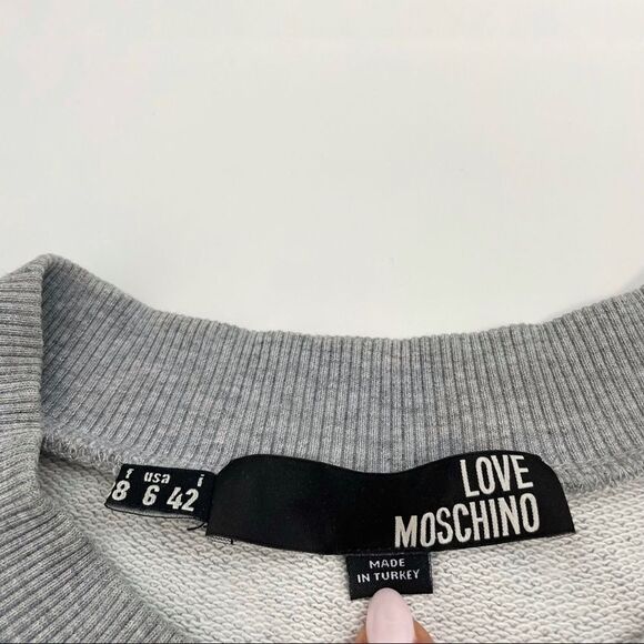 Love Moschino Simple Is The New Black Sequin Print Sweater - Picture 6 of 14